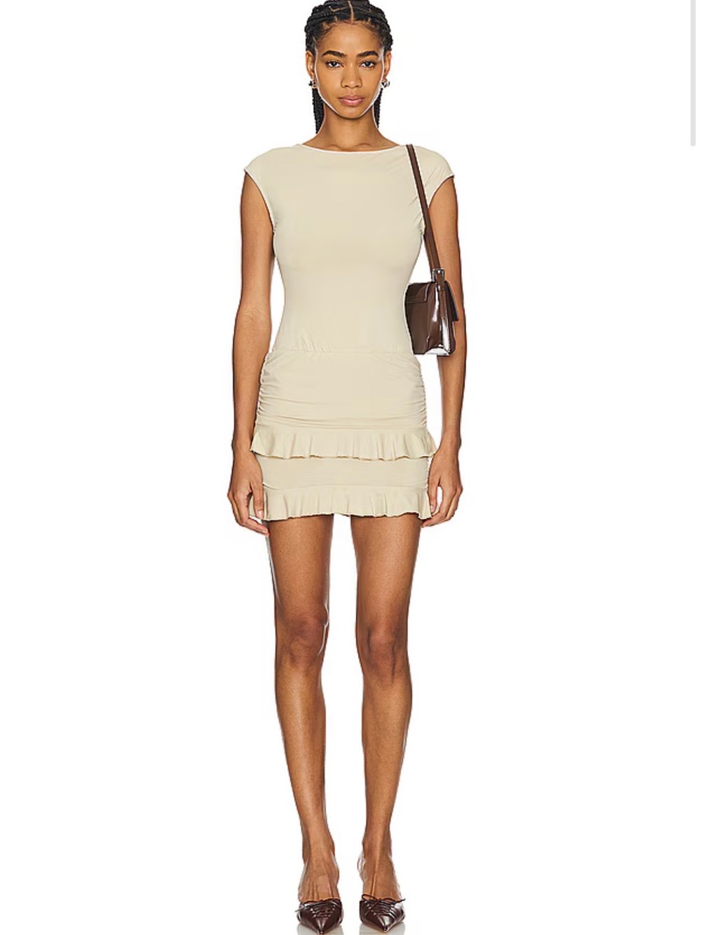 Lioness Oui Oui Mini Dress in Pale